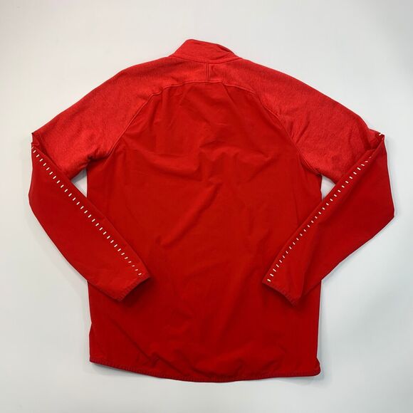 Under Armour Sweatshirt Mens M Medium Pimento Red Quarter Zip ColdGear Fleece - Picture 7 of 11